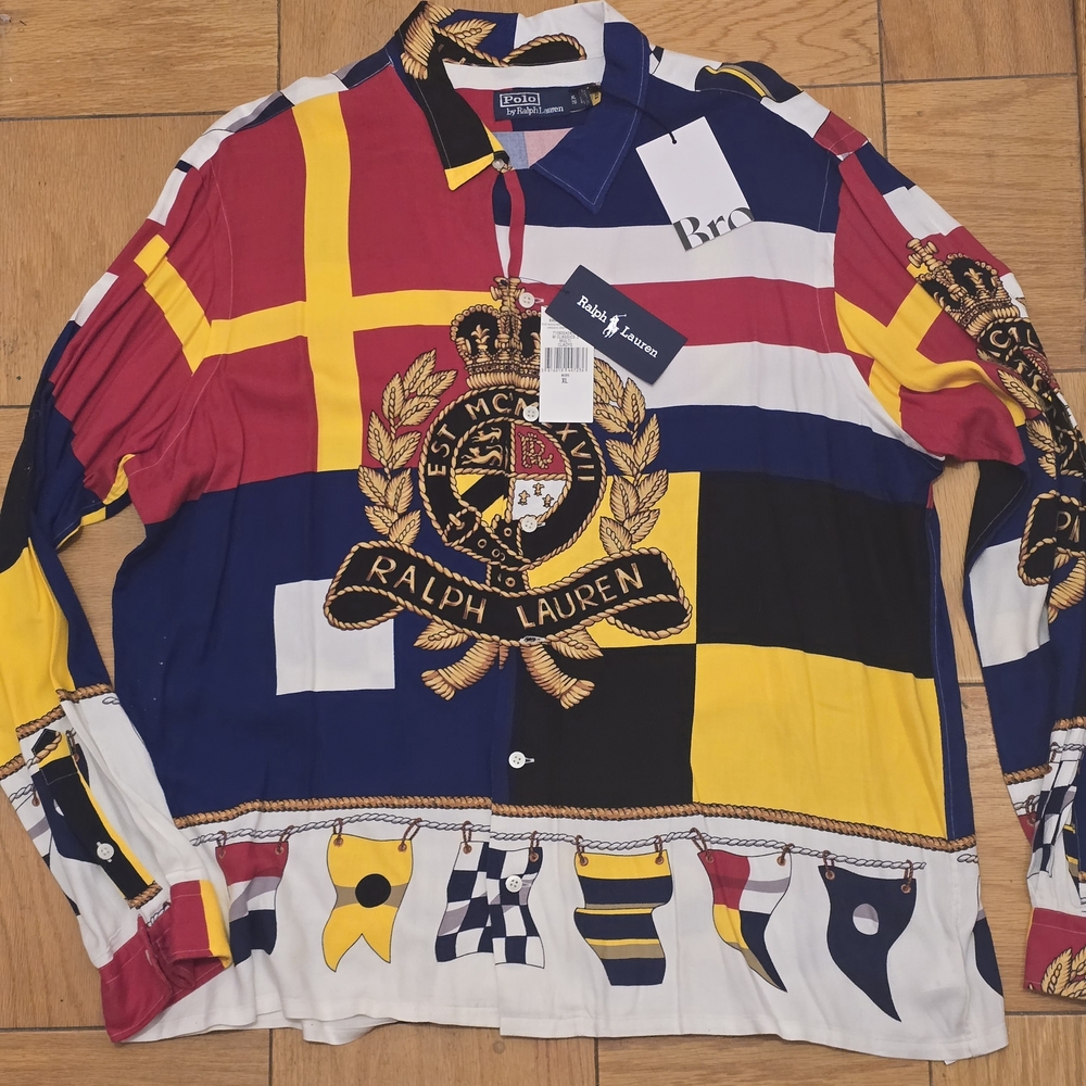 Rare Polo Ralph Lauren Browns Collab Size Xl Snow Beach P Wing Stadium Sportsman